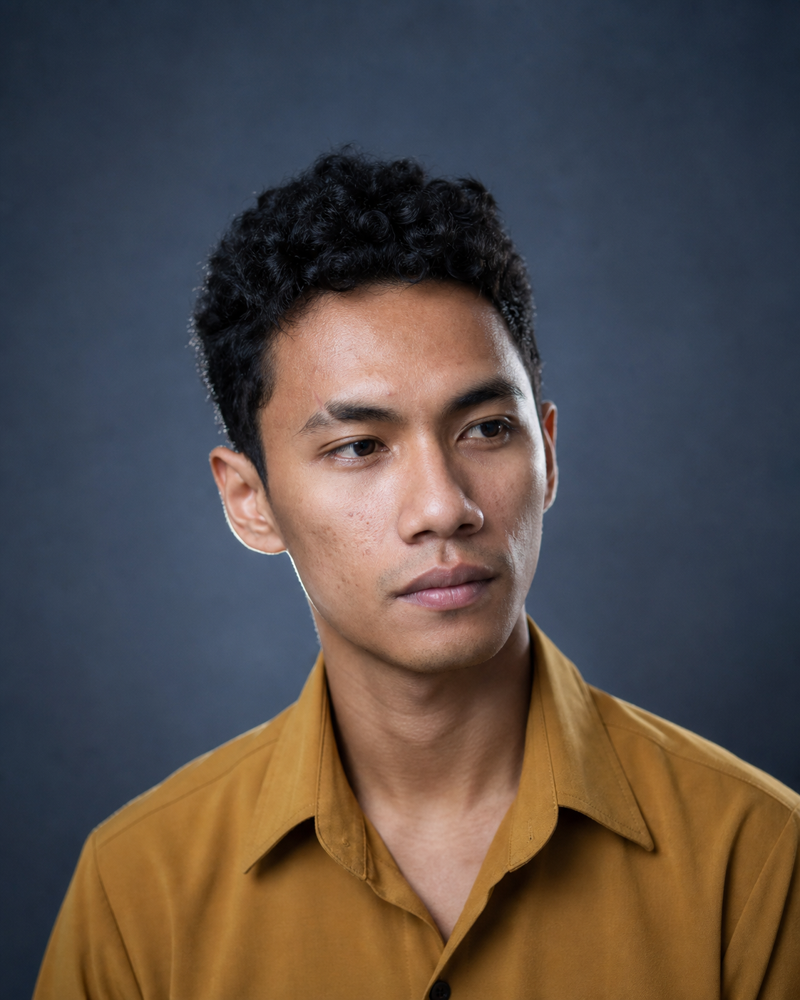 Modern male studio portrait